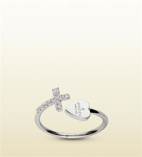 gucci cross ring with heart|Gucci trademark ring.